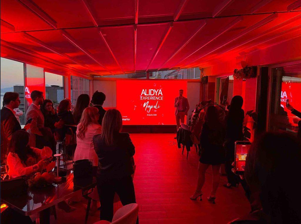 Noleggio ledwall per evento Alidya — Skyline Mediterraneo Pozzuoli Napoli, aprile 2026 — Luce Creativa
